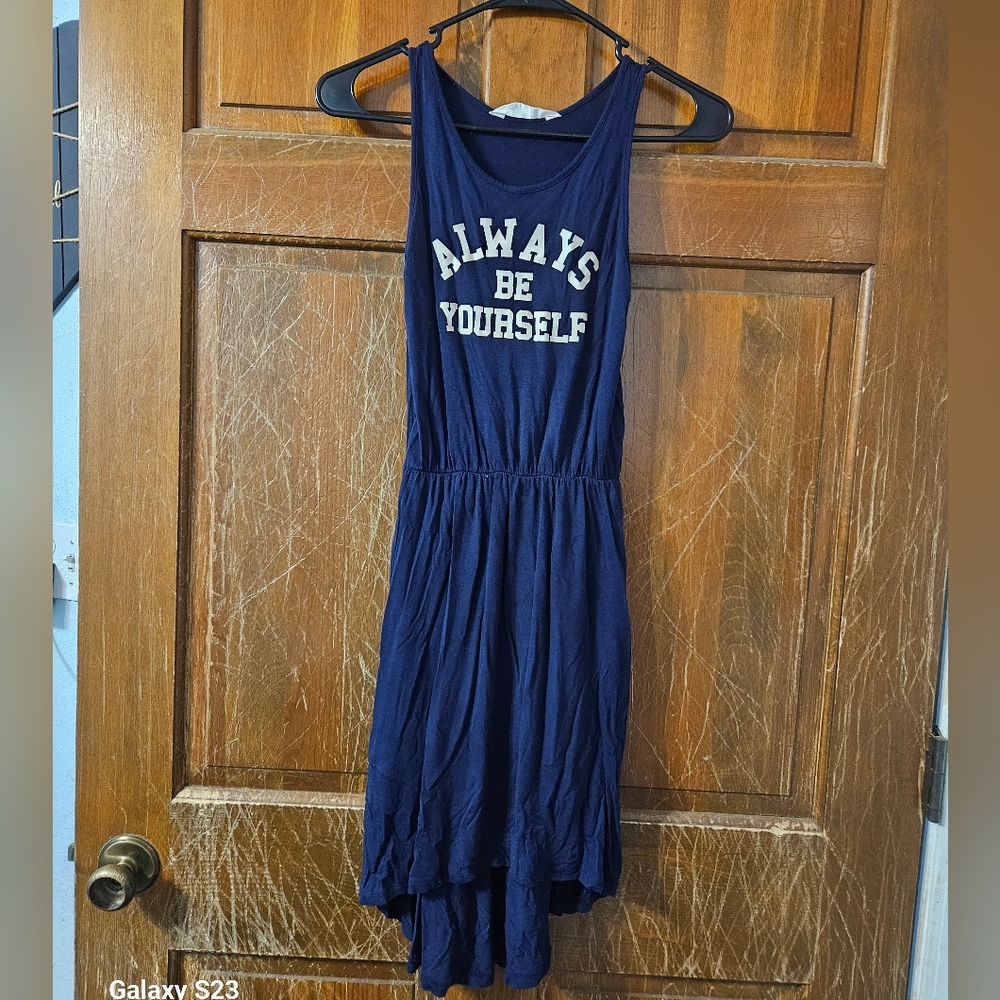 H&M 10-12Y NAVY HIGH-LOW TANK TOP DRESS.